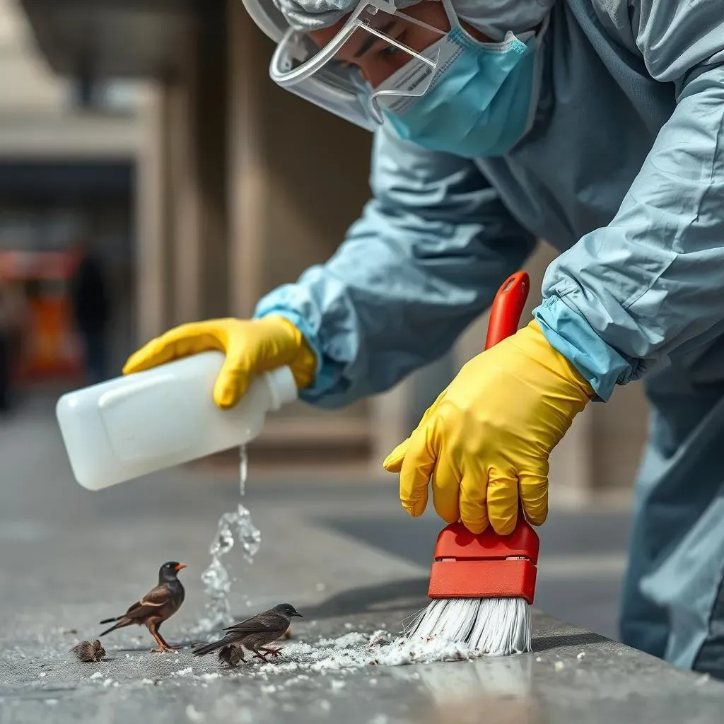 鳥のフン掃除の方法と湿ったフンへの対処