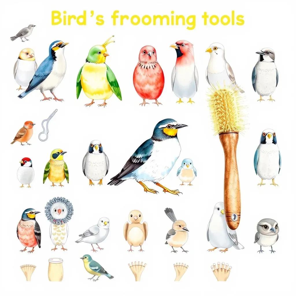 鳥の種類別のフン掃除の道具とは