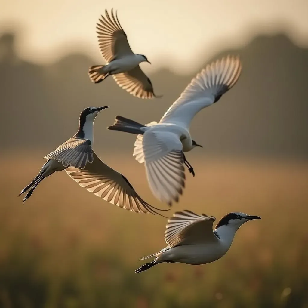 様々な鳥のユニークな飛び方